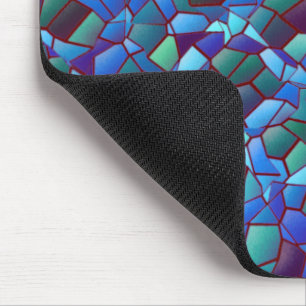 Mosaik aus geflecktem oder geräuchertem lila blau mousepad