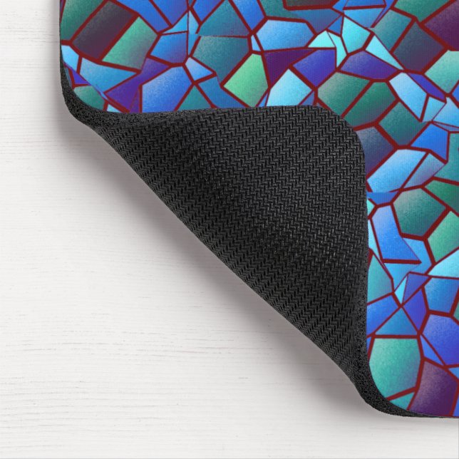 Mosaik aus geflecktem oder geräuchertem lila blau  mousepad (Ecke)