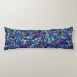 Mosaik aus geflecktem oder geräuchertem lila blau  seitenschläferkissen