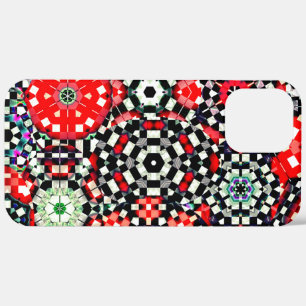 Mosaik aus Kaleidoskop-Hexagon, rot bis schwarz Case-Mate iPhone Hülle