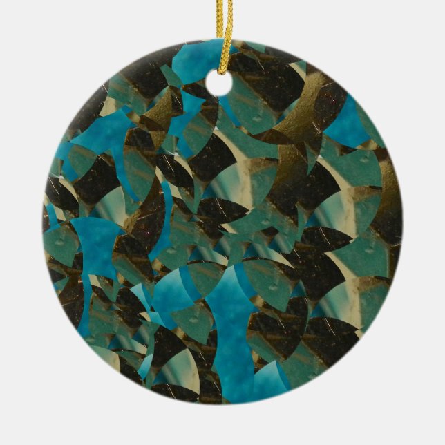 Mosaik Blue Round Ornament (Vorne)