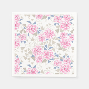 Mosaik, Blume, abstrakte Blume Serviette