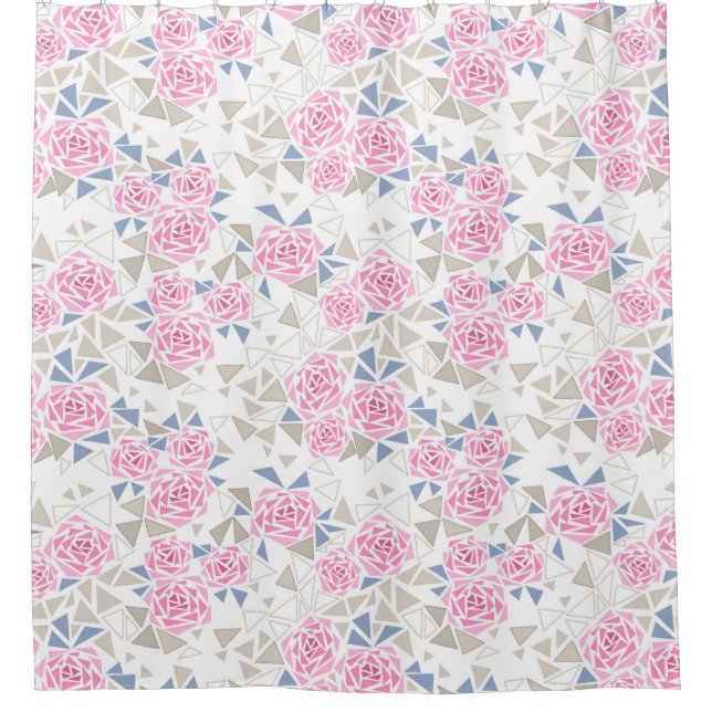 Mosaik, Blume Duschvorhang (Vorderseite)