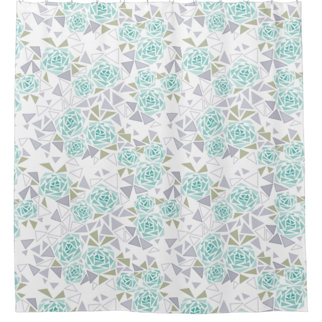 Mosaik, Blume Duschvorhang (Vorderseite)