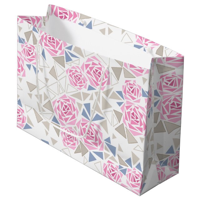 Mosaik, Blume Große Geschenktüte (Vorderseite Schrägansicht)