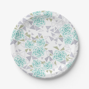 Mosaik, Blumen Pappteller