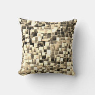 Mosaik Bubble Art / Sepia / Kissen