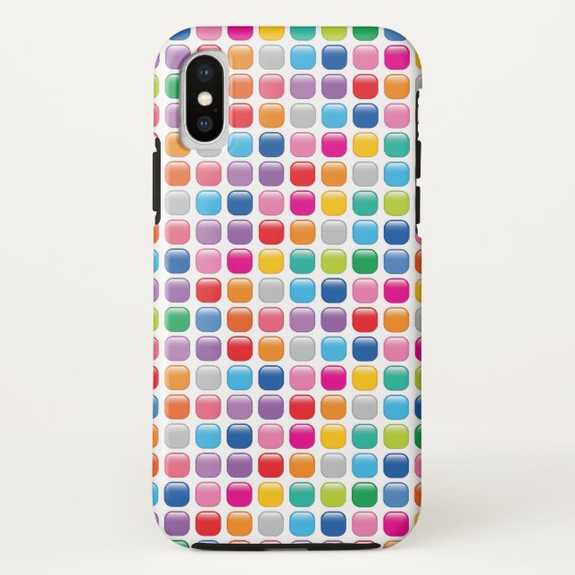 Mosaik-bunter Regenbogen punktiert Case-Mate iPhone Hülle (Rückseite)
