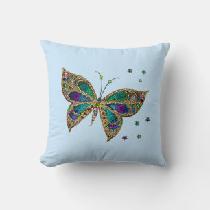 Mosaik Butterfly Blue Kissen