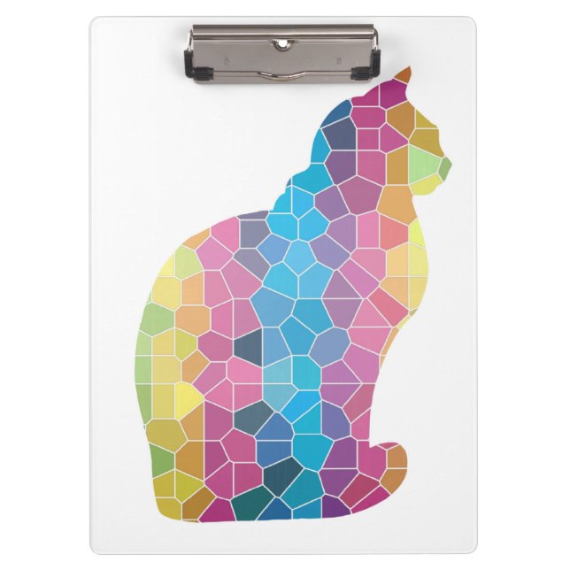 Mosaik Cat Clipboard Klemmbrett (Vorderseite)