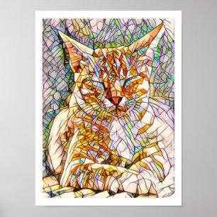 Mosaik Cat Poster