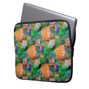 Mosaik chaotischer Texturen mit Loslösung-Täuschun Laptopschutzhülle