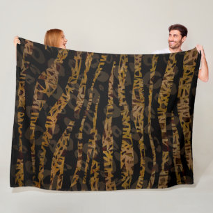 Mosaik Chic Elegant Safari Glam Dschungel Fleecedecke