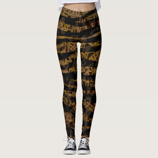 Mosaik Chic Elegante Leggings (Vorderseite)