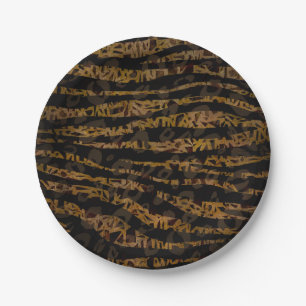 Mosaik Chic Eleganter Safari Glam Dschungelparty Pappteller