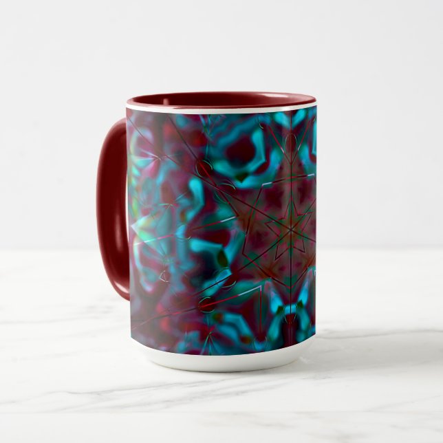 Mosaik der geometrischen Linien und des Gefälles Tasse (Vorderseite Links)