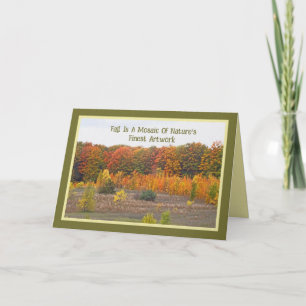 MOSAIK DER HERBSTFARBEN IN DER MICHIGAN-LANDSCHAFT KARTE