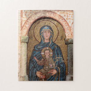 Mosaik der Jungfrau Maria und Jesus Puzzle