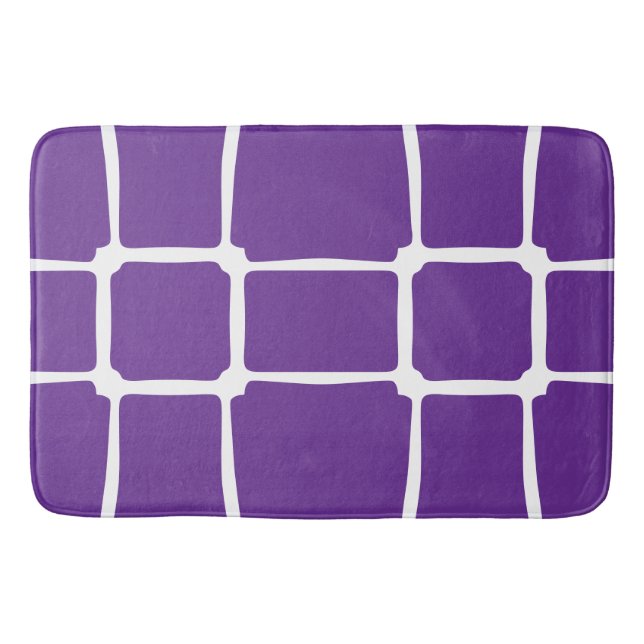 Mosaik der lila Quadrate Badematte (Vorderseite)