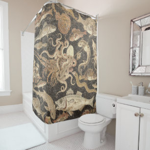 Mosaik des antiken römischen marinen Lebens aus Po Duschvorhang