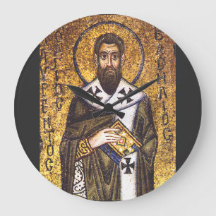 Mosaik des Heiligen Basilius des Großen Große Wanduhr