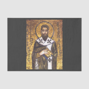 Mosaik des Heiligen Basilius des Großen Seidenpapier