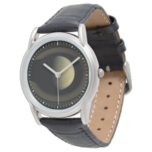 Mosaik des Planeten Saturn und seiner wichtigsten  Armbanduhr