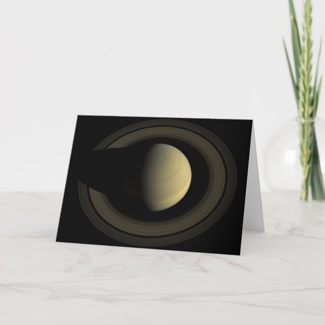 Mosaik des Planeten Saturn und seiner wichtigsten  Karte (Vorderseite)