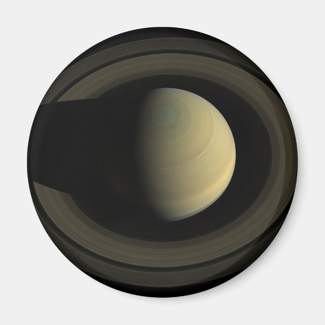 Mosaik des Planeten Saturn und seiner wichtigsten  Magnet (Vorne)