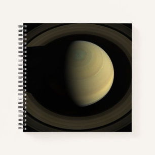 Mosaik des Planeten Saturn und seiner wichtigsten  Notizbuch