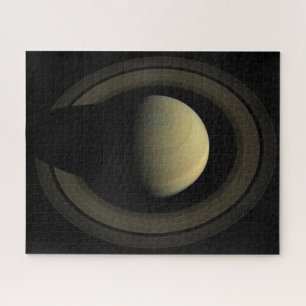 Mosaik des Planeten Saturn und seiner wichtigsten  Puzzle