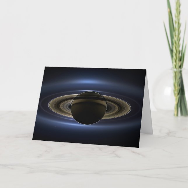 Mosaik des Saturn-Systems, das von der Sonne zurüc Karte (Vorderseite)
