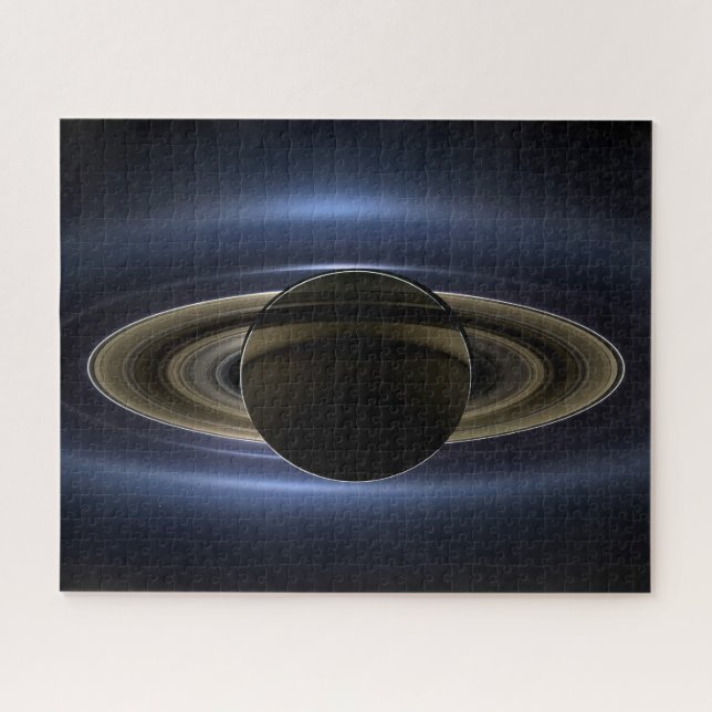 Mosaik des Saturn-Systems, das von der Sonne zurüc Puzzle (Horizontal)