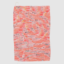 Mosaik-Effekt in pfirsichfarbener und lachsfarbene Golfhandtuch