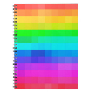 Mosaik farbenfroh Regenbogen Pride Geometric Moder Notizblock