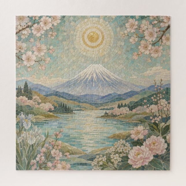 Mosaik-Frühlingsserenität Puzzle (Vertikal)