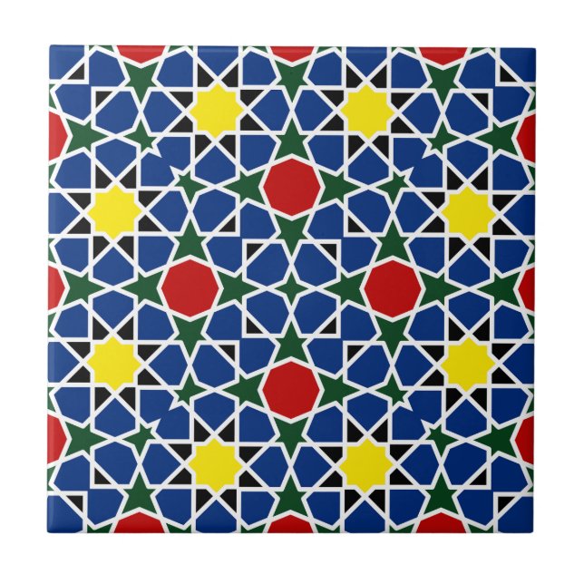 Mosaik Geometric Pattern Design Fliese (Vorderseite)