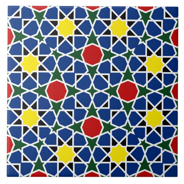 Mosaik Geometric Pattern Design Fliese (Vorderseite)