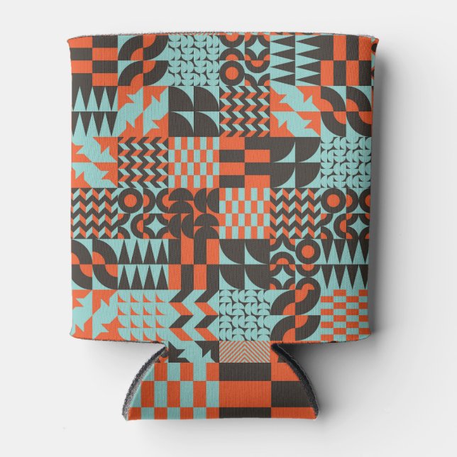 Mosaik geometrische Fliesen, nahtlos elegantes Mus Dosenkühler (Vorderseite)