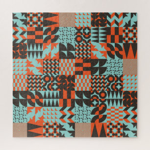 Mosaik geometrische Fliesen, nahtlos elegantes Mus Puzzle