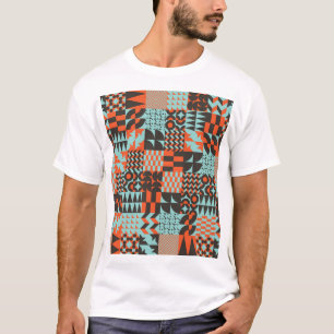 Mosaik geometrische Kacheln, nahtlos elegantes Mus T-Shirt