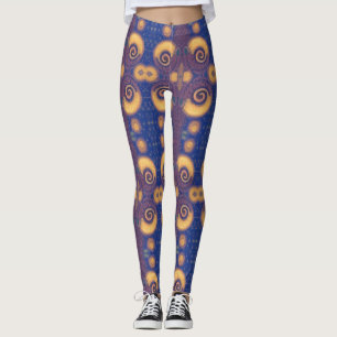 Mosaik geometrische Pflaume Gold Marine Design kit Leggings