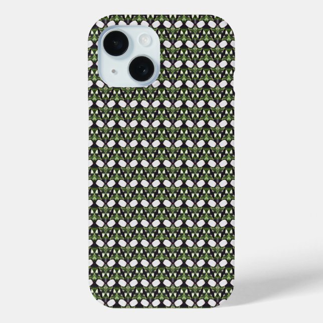 Mosaik Geometrisches Botanisches Abstraktes Muster Case-Mate iPhone Hülle (Rückseite)