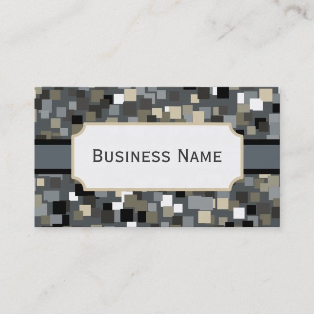 Mosaik Gray Business Card Visitenkarte (Vorderseite)