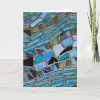 Mosaik-Grußkarte aus Blaumeer Karte