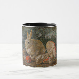 Mosaik-Hase und Pilz Natur vintage Tasse