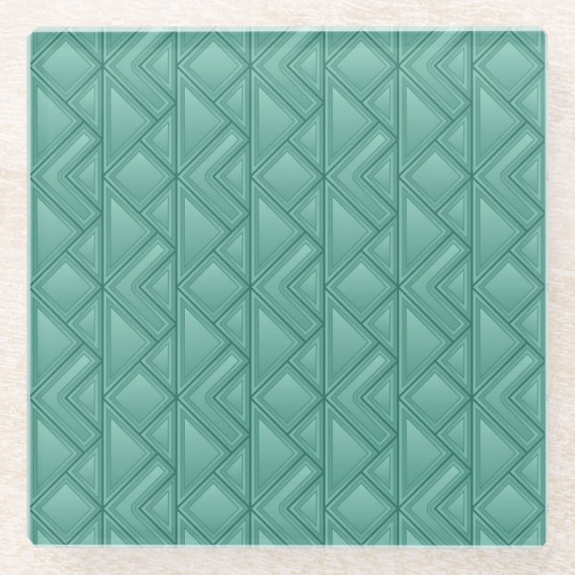 Mosaik-Hintergrund Glasuntersetzer (Vorderseite)