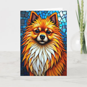 Mosaik Hund Süße Karte zum Vatertag
