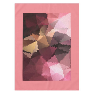 Mosaik in braun-rosa und gelben Farben Tischdecke