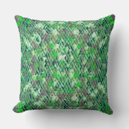 Mosaik in grünlichen Dreiecken mit Gradiententönen Kissen